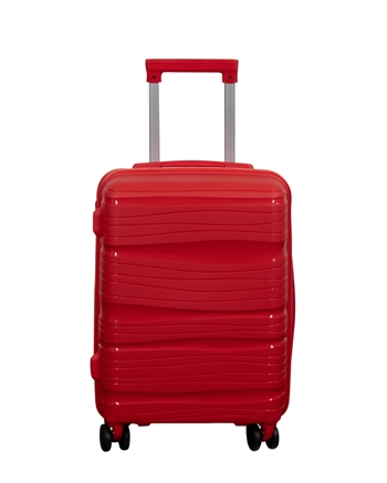 Cabin suitcase - Lightweight polypropylene suitcase - Waves red - Hard-shell travel suitcase