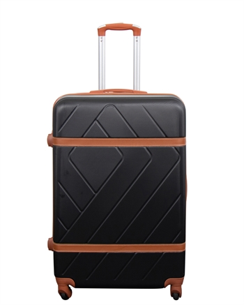 Large suitcase - Retro Black - Hard-shell suitcase - Smart travel suitcase