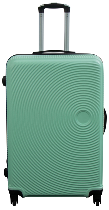 Large suitcase - Pastel green circles - Hard-shell suitcase - Affordable smart travel suitcase