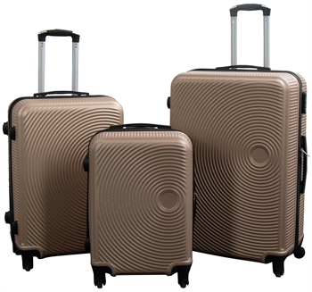 Suitcases - Set of 3 - Exclusive hard-shell luggage set offer   - Gold circles