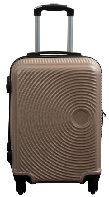 Hand luggage suitcase - Hard-shell lightweight suitcase - Cabin trolley - Gold circles