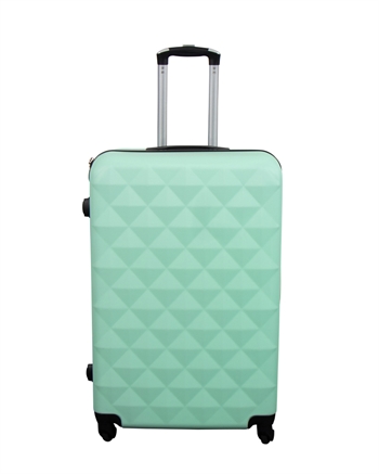 Large suitcase - Diamond turquoise - Hard-shell suitcase - Smart travel suitcase