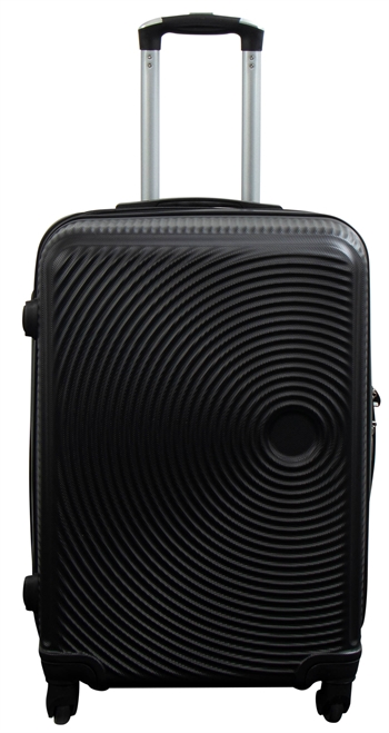 Suitcase - Size Medium - Hard-shell suitcase - Black circles - Affordable smart travel suitcase