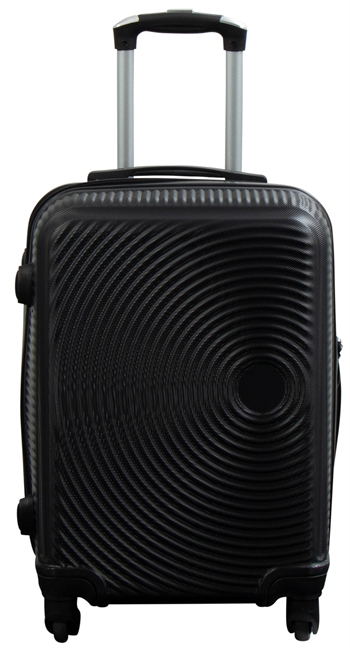 Hand luggage suitcase - Hard-shell lightweight suitcase - Cabin trolley - Black circles