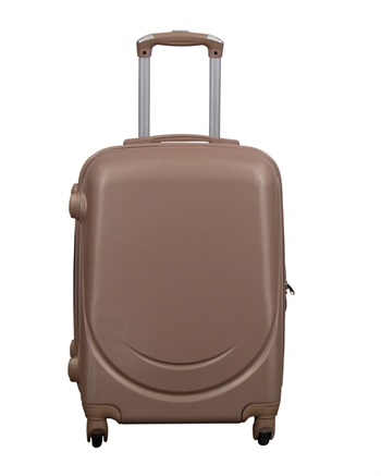 Cabin suitcase - Hard-shell lightweight suitcase - Small size - Classic mocha