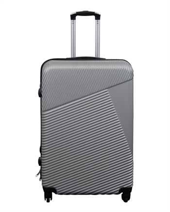 Suitcase offer - Hard-shell - Size Medium - Silver lines - Smart travel suitcase