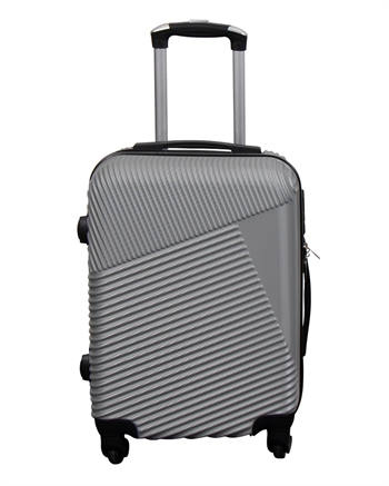 Cabin suitcase - Hard-shell lightweight suitcase - Size small - Silver lines