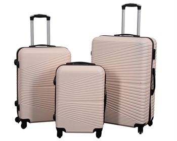 Luggage set - 3 pcs. - Hard-shell travel suitcases - Nordic nude - Lightweight suitcases