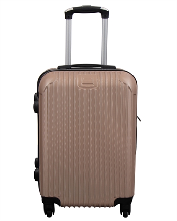 Cabin suitcase - Hard-shell lightweight suitcase - Size small - Narrow lines champagne