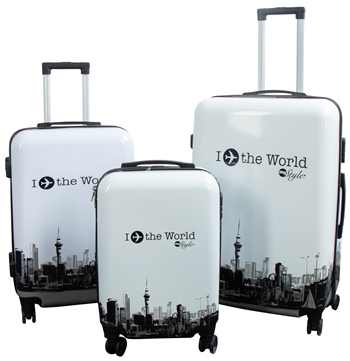 Luggage set - I Love The World hard-shell suitcase - Exclusive travel suitcase