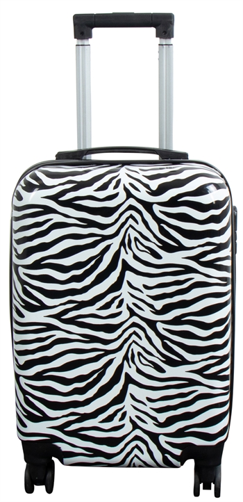 Cabin suitcase - Hard-shell lightweight suitcase - Trolley with motif - Zebra