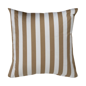 Pillowcase 60x63 cm - Soft cotton satin - Nordic Stripe - Sand and white