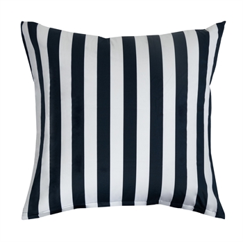 Pillowcase 60x63 cm - Soft cotton satin - Nordic Stripe - Dark blue and white