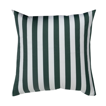 Pillowcase 60x63 cm - Soft cotton satin - Nordic Stripe - Green and white