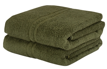 Bath towel - 65x130 cm - Green - 100% Cotton towel - Extra soft