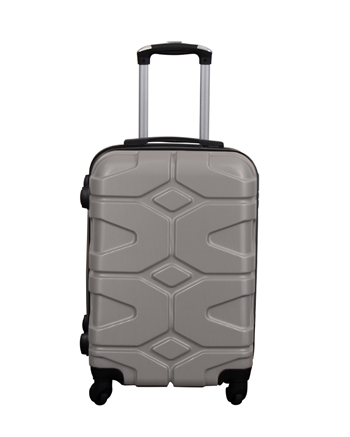 Cabin suitcase - Hard-shell lightweight suitcase - Small size - Military silver