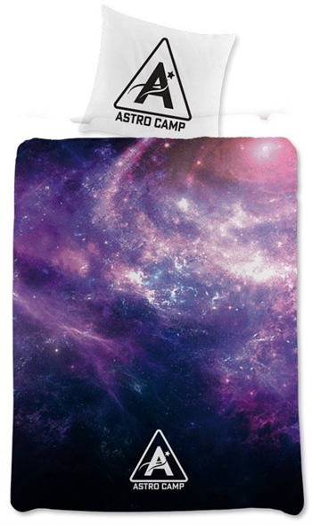 Astronaut bedding set 140x200 cm - 2-in-1 design with galaxy motif - 100% cotton bedding set