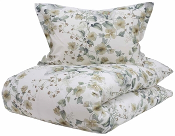 Turiform bedding - 140x220 cm - Lilly Beige - Floral bedding - 100% cotton satin bedding