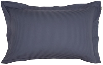 Pillowcase 70x100 cm - Jacquard woven - Dark blue - 100% organic cotton satin - Turiform