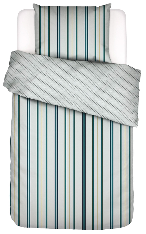 Striped bedding - 140x200 cm - Meryl - Reversible bedding set - 100% cotton satin - Essenza bedding