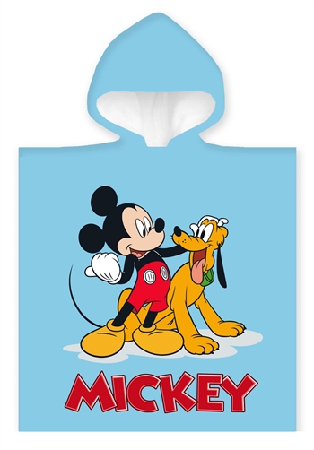 Towelling poncho - Children\'s towel - 50x100 cm - Mickey Mouse and Pluto - 100% Cotton