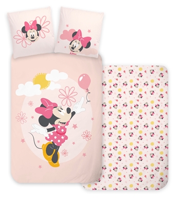 Minnie Mouse bedding - 140x200 cm - Minnie with balloon - Children\'s bedding in 100% cotton