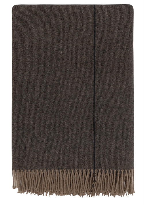 Wool throw in 80% lambswool - Extra soft Høie of Scandinavia lambswool throw - Monte Viso dark brown