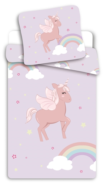 Junior bedding 100x140 cm - Unicorn - Bed set with unicorn - 2-in-1 design - 100% cotton