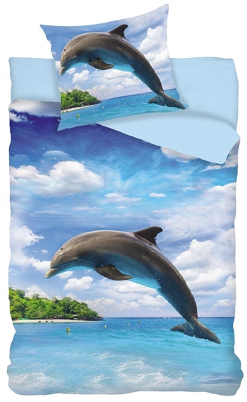 Bedding 150x210 cm - Dolphin bedding set - 100% cotton - Children\'s bedding