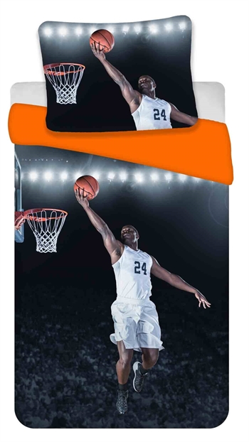 Bedding 140x200 cm - Basketball - Reversible duvet cover - 100% cotton, offering comfort and style.