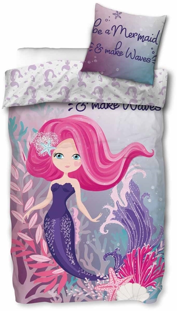 Junior mermaid bedding 100x140 cm - Be a mermaid - 2-in-1 design - 100% cotton mermaid bedding set