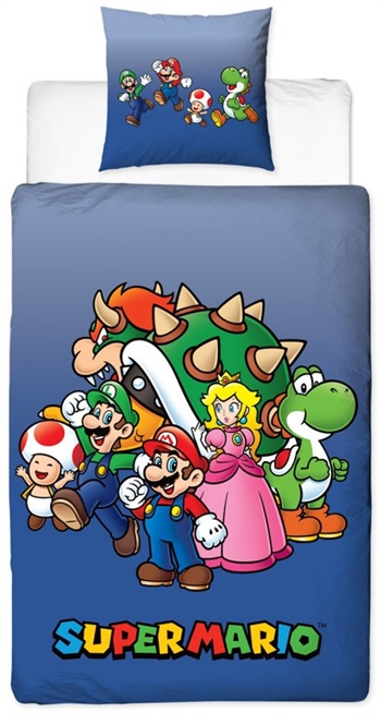 Super Mario bedding - 150x210 cm - The team - Duvet cover with 2-in-1 design - 100% cotton