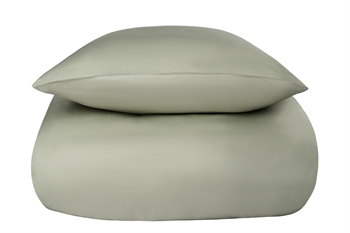 Bamboo bedding - 140x220cm - 100% Natural bamboo - Nature By Borg - Olive-coloured satin woven duvet cover