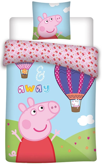 Peppa Pig bedding set 100x140 cm - Peppa Pig junior bedding set - Balloon - 100% cotton