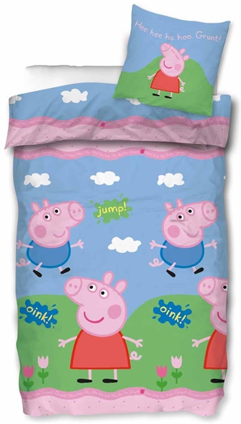 Junior bedding - 100x140 cm - Peppa Pig & George Pig - 100% cotton bed set