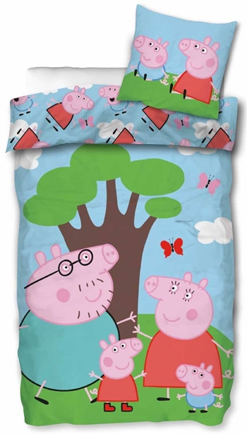 Junior bedding - Peppa Pig - 100x140 cm - Daddy Pig and Mummy Pig - 2-in-1 design - 100% cotton