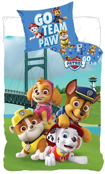 Paw Patrol bedding - 140x200 cm - Go Team Paw - 2-in-1 bedding set - Duvet cover in 100% cotton