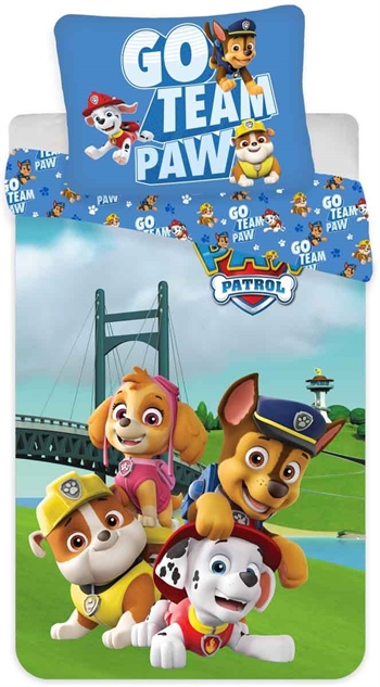 Paw Patrol Junior bedding 100x140 cm - Go team Paw - 2-in-1 design - 100% cotton  