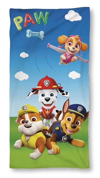 Paw Patrol towel - 70x140 cm - 100% Cotton - Soft bath towel with Rubble, Skye, Chase and Marshall