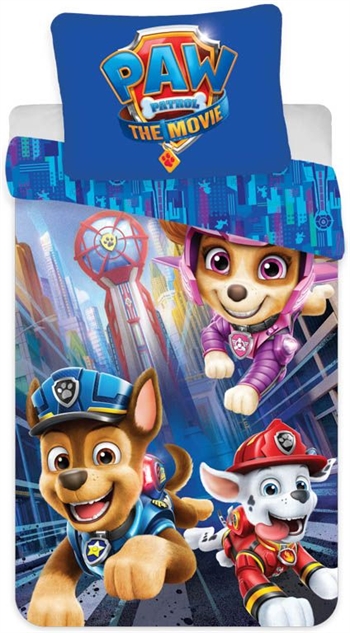 Paw Patrol The Movie Junior bedding 100x140 cm - Paw Patrol junior bed set - The Movie - 2-in-1 - 100% cotton