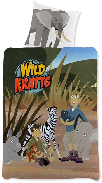 Bedding 140x200 cm - Wild Kratts set - Featured on DR Ramasjang - Duvet cover made from 100% cotton