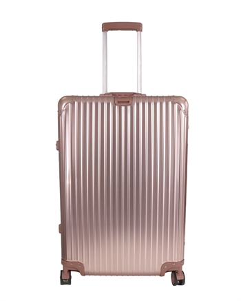 Aluminium suitcase - Rose-gold - LARGE - Luxurious travel suitcase with TSA lock