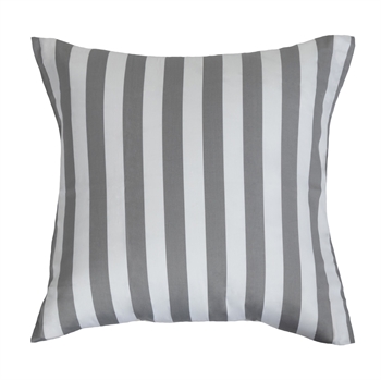 Pillowcase 50x70 cm - Nordic Stripe - Grey and white - 100% Cotton satin