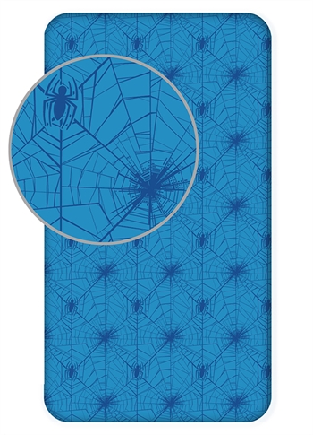 Children\'s sheet 90x200 cm - Blue Spider-Man sheet - 100% Cotton - Fitted sheet for mattress