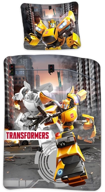 Transformers bedding set 140x200 cm - Bumblebee and Jazz - Duvet cover with 2-in-1 design - 100% cotton bed set