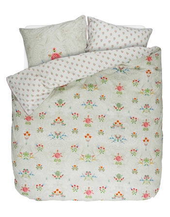 Floral bedding 140x220 cm - Yes madam khaki - 2-in-1 bedding set - 100% cotton - Pip Studio