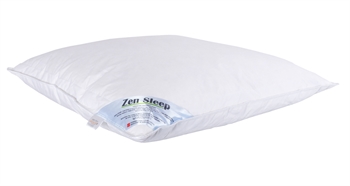 Goose down pillow - Low pillow 60x63 cm - 3 chamber pillow - Quality down pillow - Zen Sleep