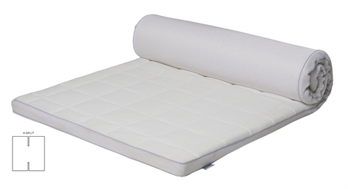 Latex H-split mattress topper - 180x200 cm - 5 cm high - Latex & natural latex - Zen Sleep mattress topper for adjustable bed