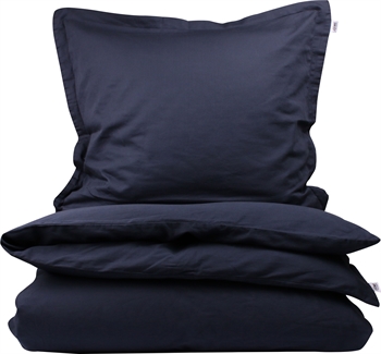 Tempur bedding - 140x200 cm - Solid dark blue - 100% cotton satin bedding set