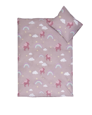 Junior bedding 100x140 cm -   OEKO-TEX® Certified   - Unicorns and Rainbows - 100% cotton bedding set  